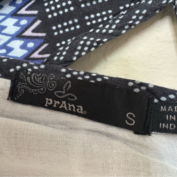 Prana Nari Tribal Ikat Printed Blue Midi Sundress Size Small - Picture 3 of 16